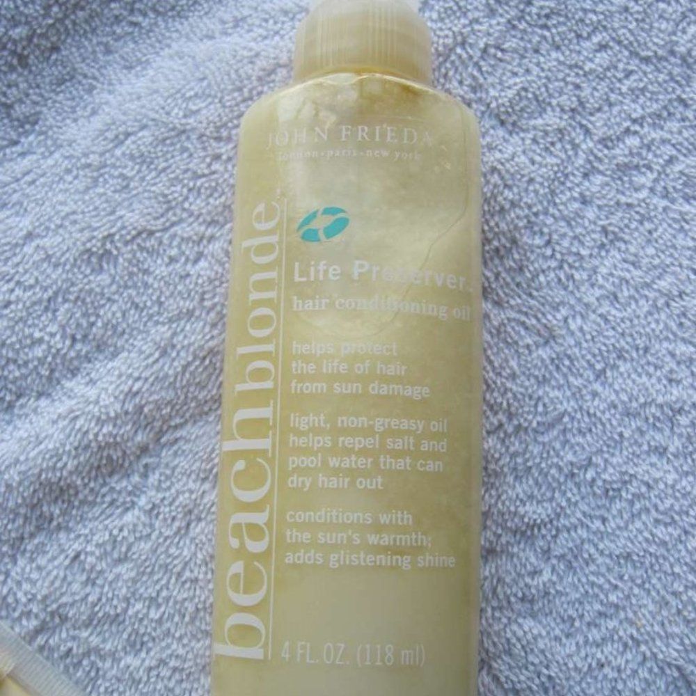 4 fl oz John Frieda Bleach Blonde Life Preserver Conditioning Jojoba Hair Oil